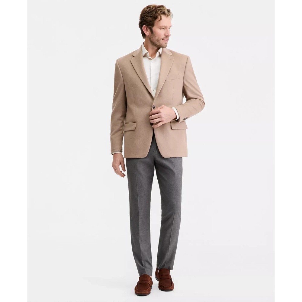 Michael Kors Men's Wool Silk Cashmere Blend Luxury Classic-Fit SportCoat 46S Tan - Picture 4 of 14